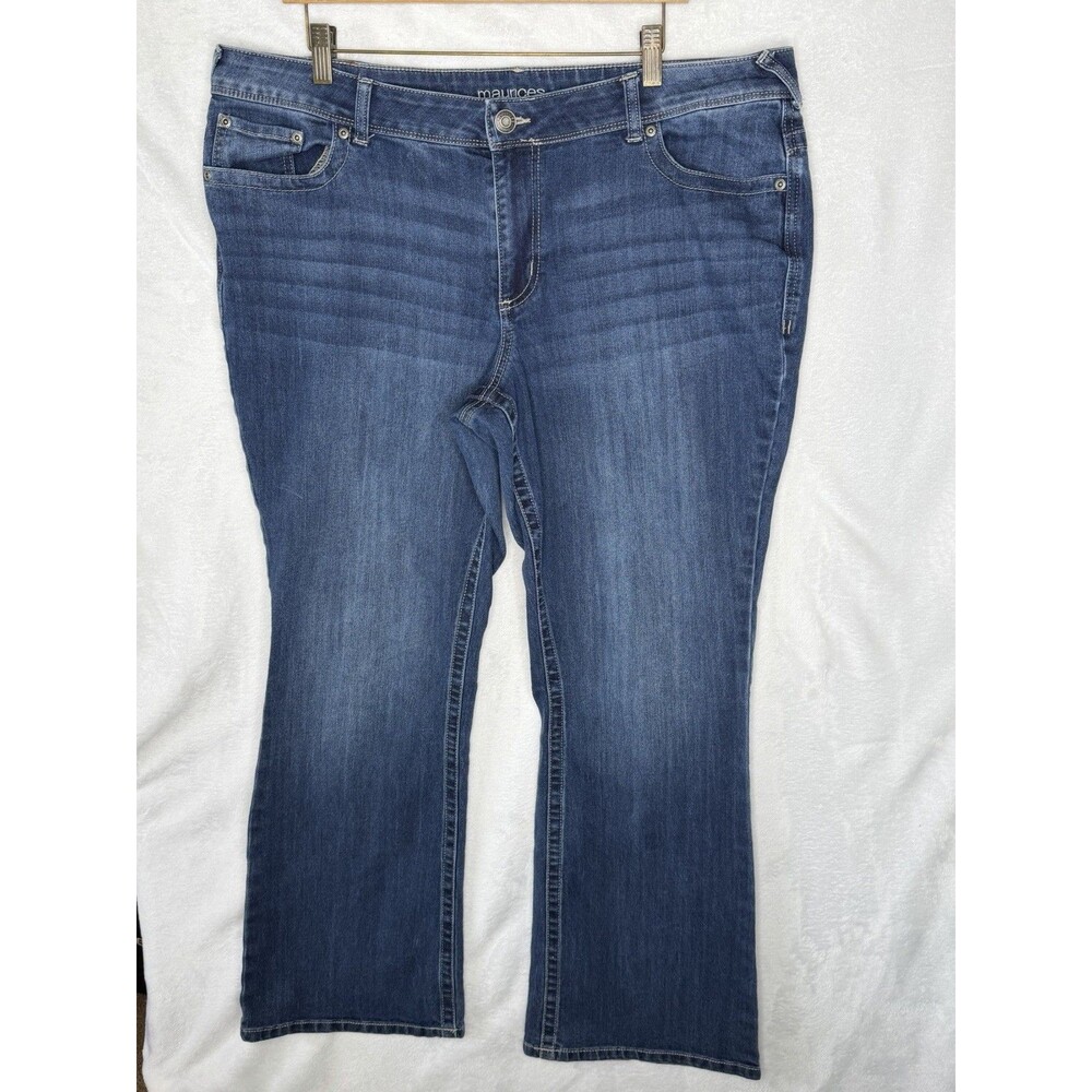 Maurices Boot Cut Jeans Women's 20W High Rise Denim Embellished Pockets